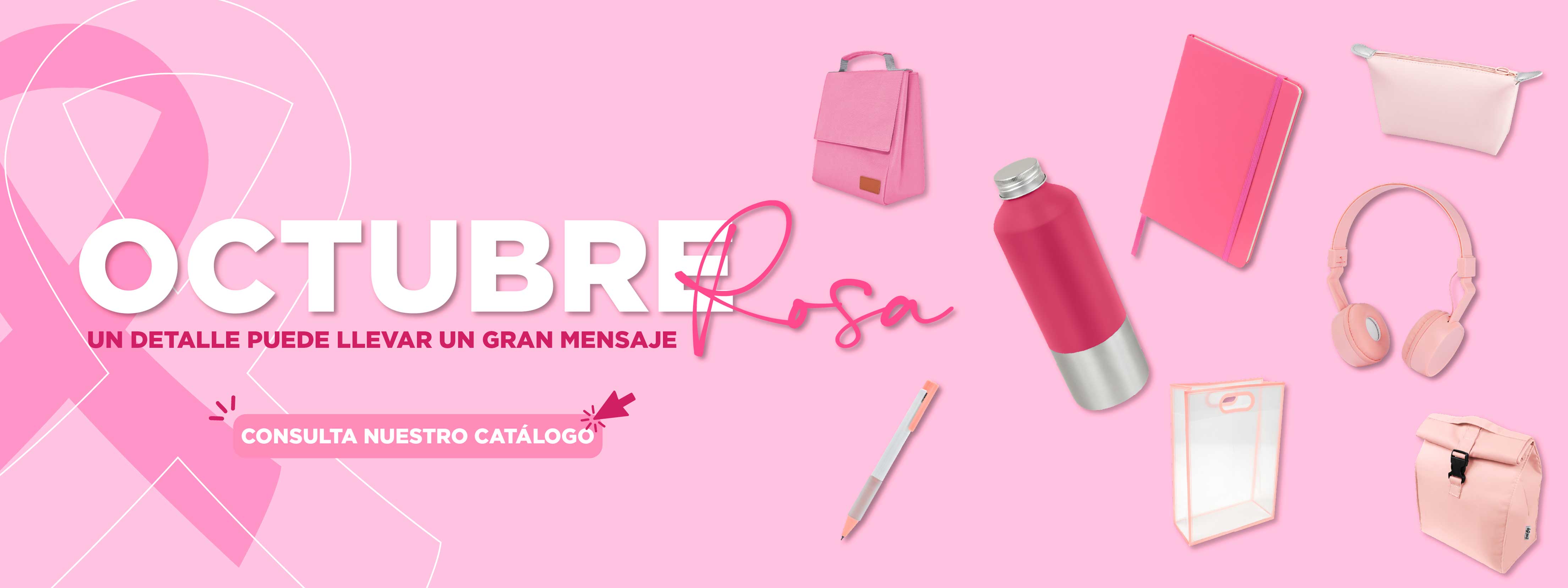 Productos promocionales para Octubre Rosa